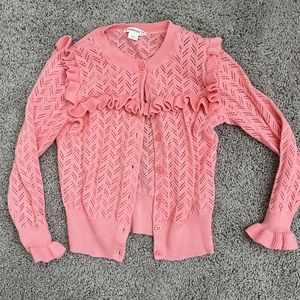 Girls crewcuts cardigan pink size 4-5